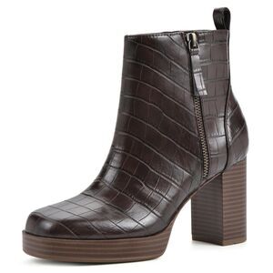 WHITE MOUNTAIN Women's Shoes Manito Stacked Heel Platform Bootie,